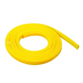 uxcell PET Expandable Braided Sleeving, 3/8-inch 10ft Braided Cable Sleeve, Yellow