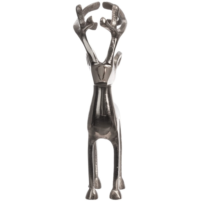 Brandsseller Decorative Reindeer Christmas Decoration Deer Aluminium Silver 15 cm