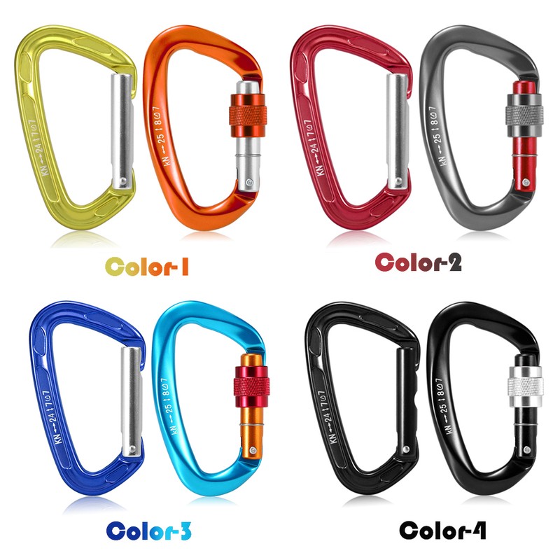 [通拓商品]24KN Non-locking Straight Gate Carabiner 25KN Twist Gate Carabiner Heavy