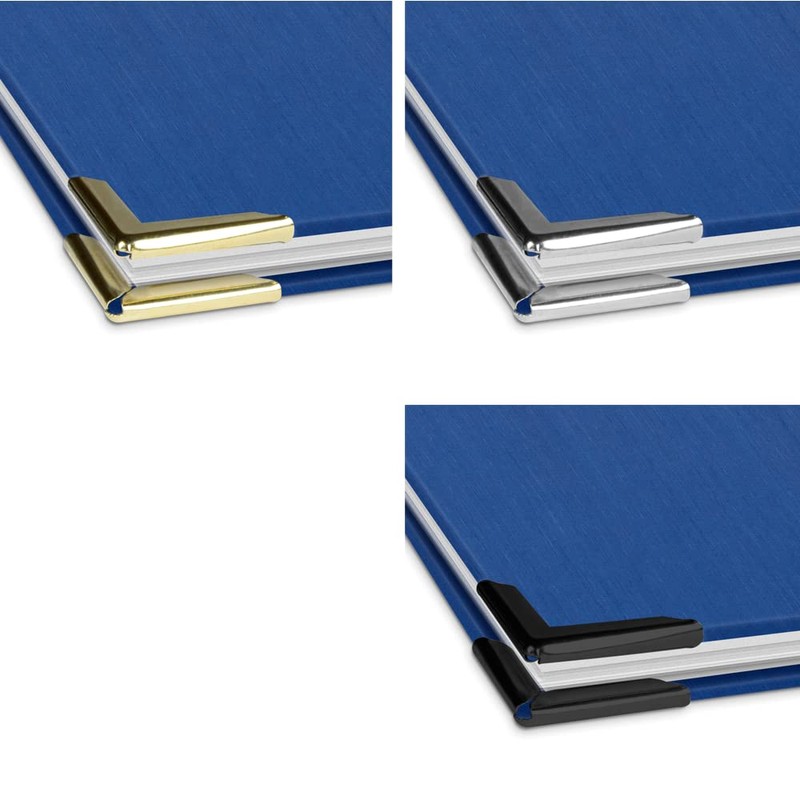 Certificate Folder in Blue Linen Look with Embossed Print in