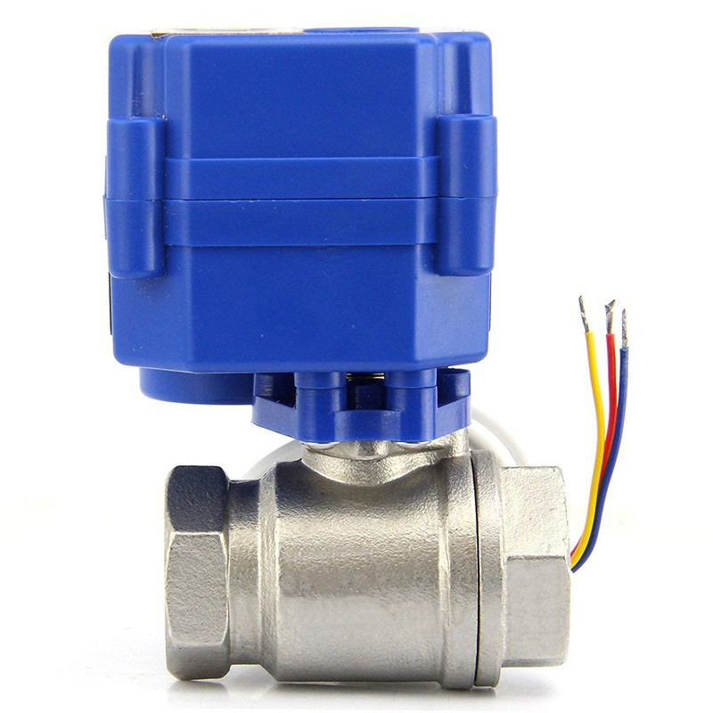 U.S. Solid 3/4" Motorized Ball Valve DN20 Stainless Steel Electrical