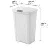 STERILITE 10458004 Touch Can, White, 13 Gallon
