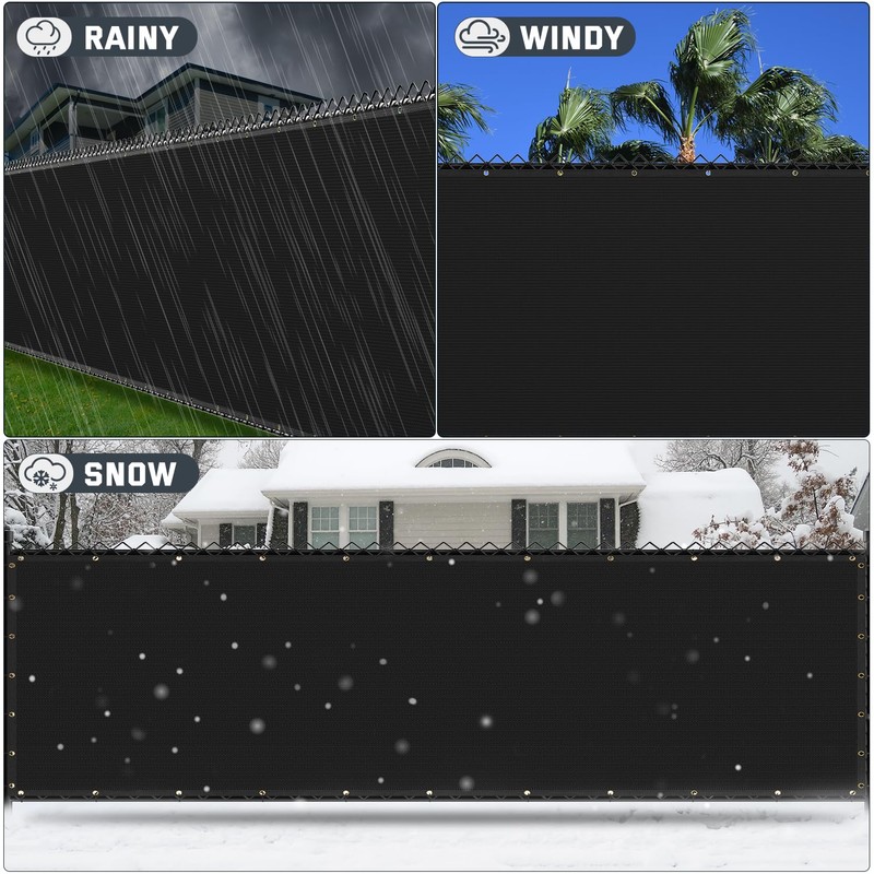 Kesfitt Fence Privacy Screen,6X25FT Heavy Duty 170GSM Fence Covering Privacy