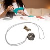 Mini Dice Set Necklace Antique Tiny Small Metal Hollow Polyhedral