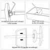 BTEOBFY Shed Door Latch T-Handle Lock Kit with 5 KeysBTEOBFY