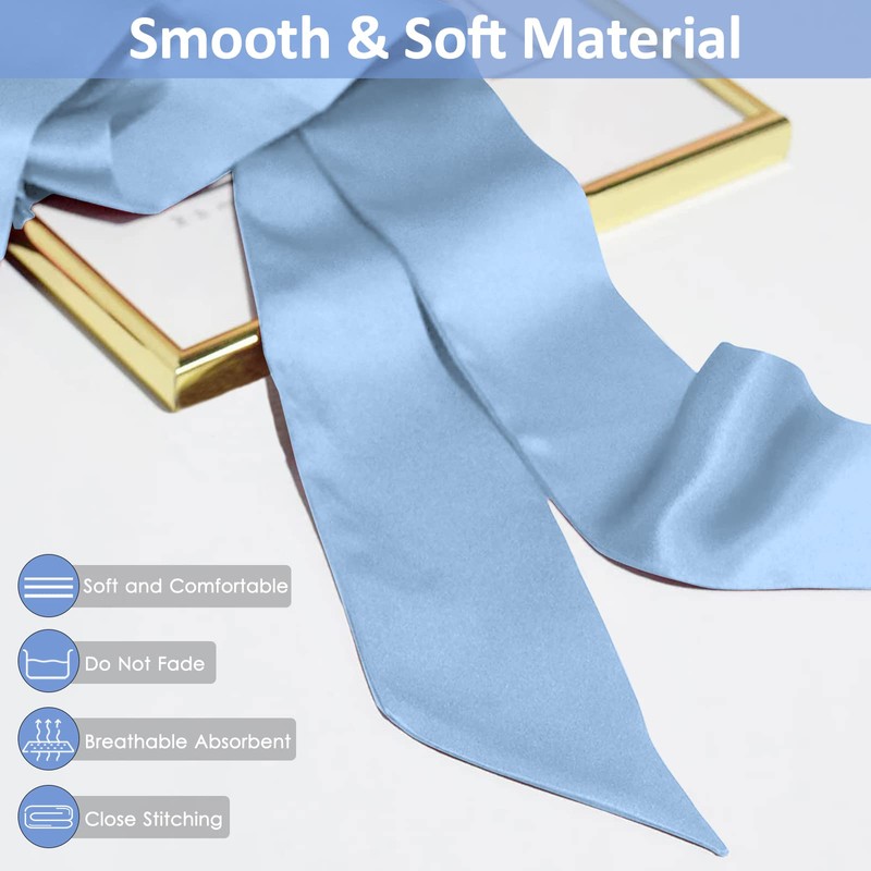 Mantieqingway Bow Tie for Women, Satin Ribbon Girls Self-tie Bowtie