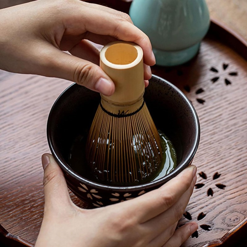 Bamboo Matcha Whisk Set – Traditional Matcha Whisk, Ideal for