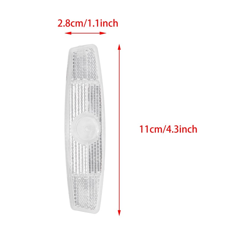 Lilaly 4 Pcs Bike Reflectors, Bicycle Night Safety Warning Bike