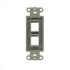 Leviton QuickPort Decora Insert, 2-Port, 41642-G, Gray