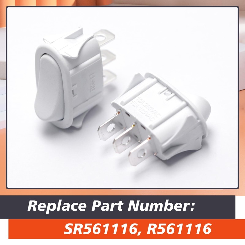 Mhrxusd Pack of 2 SR561116 Range Hood Switch 3 Pin