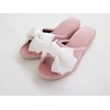 Bow Princess Heel Slippers Room Shoes (M, Pink)