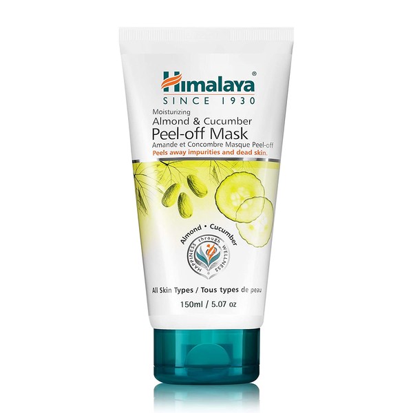 Himalaya Almond & Cucumber Peel Off Mask for Purifying & Deep Cleaning, to Hydrate & Rejuvenate Tired Skin, 5.07 oz
