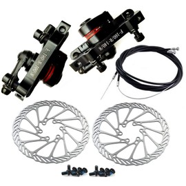 BlueSunshine MTB BB8 Mechanical Disc Brake Front and Rear 160mm Whit Bolts and Cable