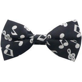 Black Music Note Bow Tie Bow Tie [Simple Wearing Type] bd067
