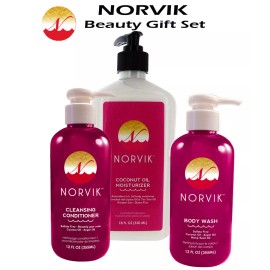 NORVIK Body Wash, Coconut Moisturizer + Cleansing Conditioner Kit, Everyone Loves