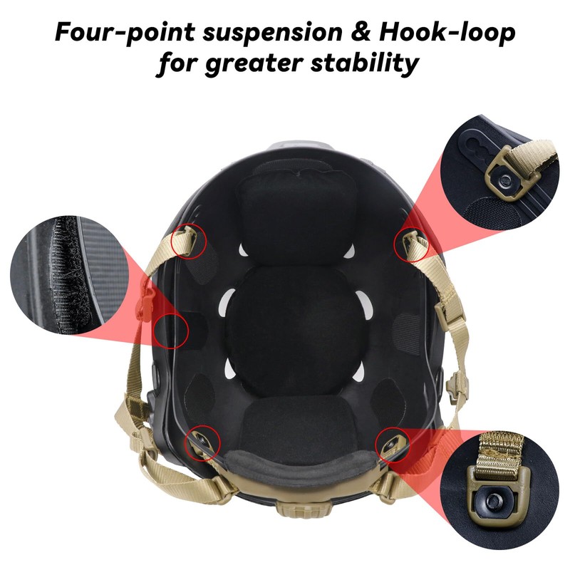 Yzpacc Tactical High Cut Helmet Chin Strap Adjustable Dial 4