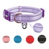 YUDOTE Reflective Adjustable Nylon Dog Collar with Reflevtive Soft Neoprene