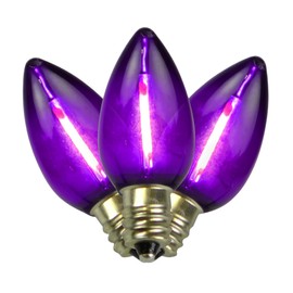Holiday Bright Lights Indoor/Outdoor C7 Filament Bulb - Transparent Smooth Purple 25 Pack