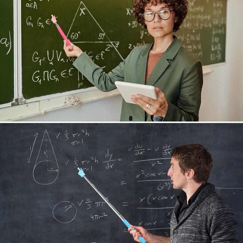 3 Pcs Telescopic Teachers Pointer, Extendable Hand Pointer Finger Pointer