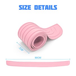 CGEAMDY Rear Bumper Guard Protector for Car, Universal Black Rubber Scratch-Resistant Non-Slip Trunk Door Protector for Most Cars, Car Exterior Accessories (Pink/90x7CM)