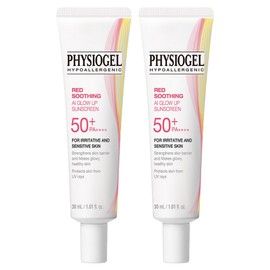 Physiogel Red Soothing AI Glow-Up Sunscreen SPF50+ PA++++, 30ml, 2 pcs / 피지오겔 레드수딩 AI 글로우업 썬스크린 SPF50+ PA++++, 30ml, 2개