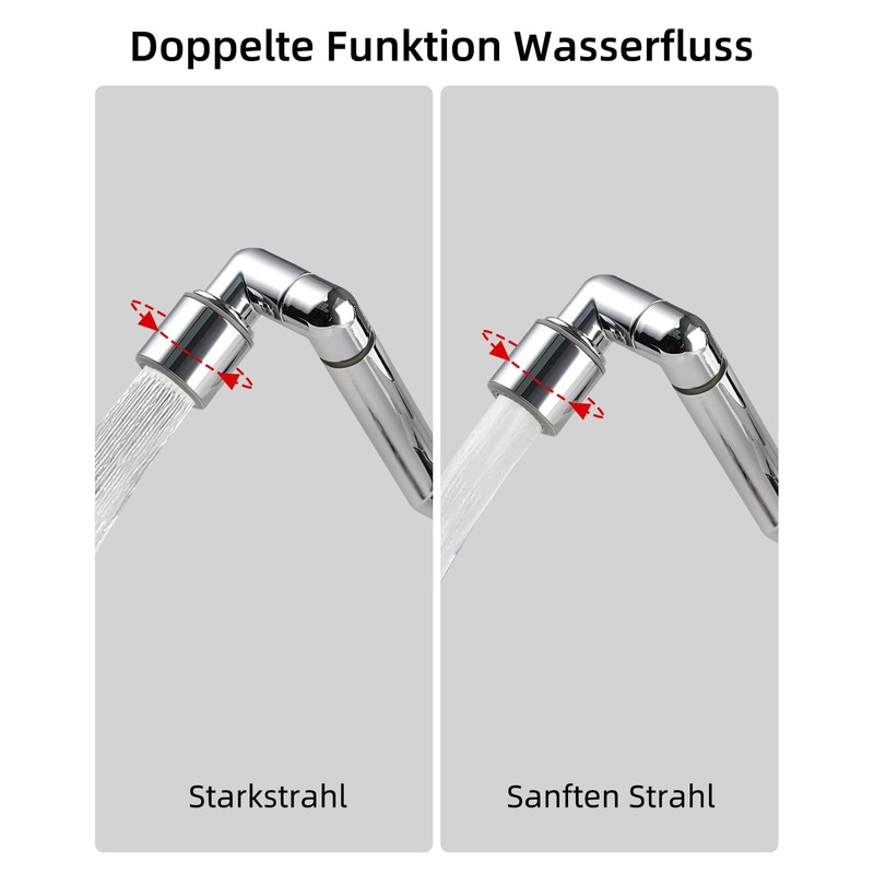 Hibbent Tap attachment, 1440 degree rotating multifunctional extension tap, water-saving