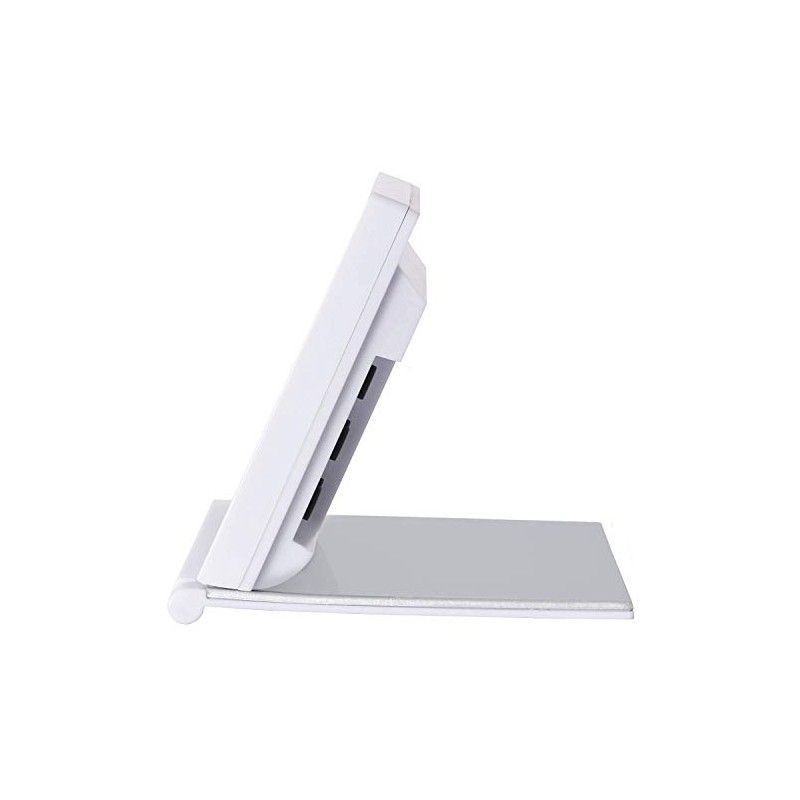 Acctim Mini Flip 2 Folding Travel LCD Alarm Clock White