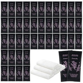 Moist Cotton Towel Bulk Moist Towelettes Individually Wrapped 8.7" x 8.7",White Towel Services,Refreshment Pre Moistened Towels Lavender Scent for Travel Sport Party Spa Dentist Hotel