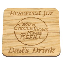 Ideal Dad Gift. Present for Dad from Son or Daughter. Gift for Him. Daddy Birthday, Christmas or Happy Occasion Gift. (Dad's Drink Oak Veneer)