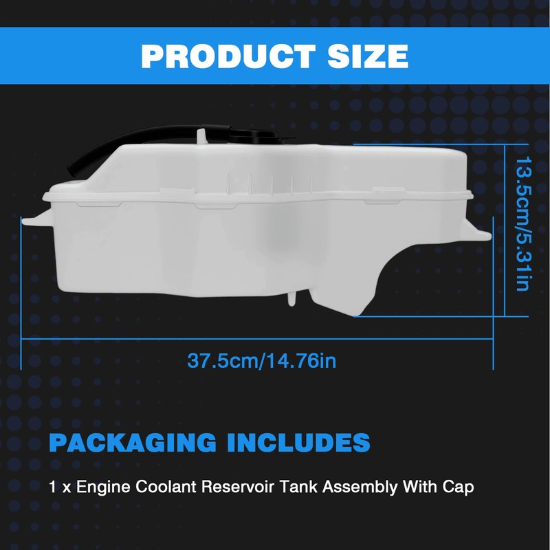 Engine Coolant Reservoir Tank Assembly With Cap Fit for Toyota