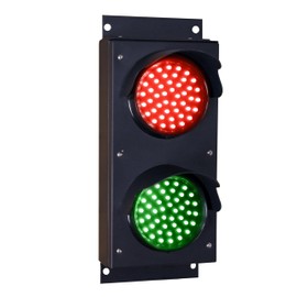 Signaworks LED 2 Light Red/Green LED Loading Dock Bay Traffic Light 4 inch Diameter Lens, 110/220 VAC, Mounting Brackets, Industrial Stop Go Light, Ready to Wire (Power Cord and Controls NOT Included)