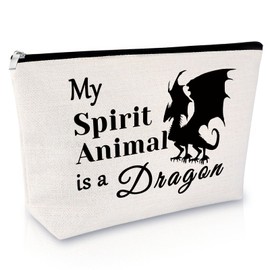 Dragon Gifts for Women Makeup Bag Dragons Lover Gift for Teen Dragon Themed Cosmetic Bag Animal Lover Gift Birthday Gifts for Friend Sister Friendship Gift for Her Christmas Gift Cosmetic Travel Pouch