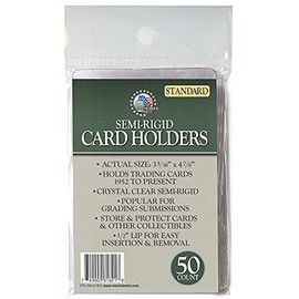 Semi Rigid Card Holders Save Protect Standard Size 1 for PSA Grading New - Qty 50 Pack