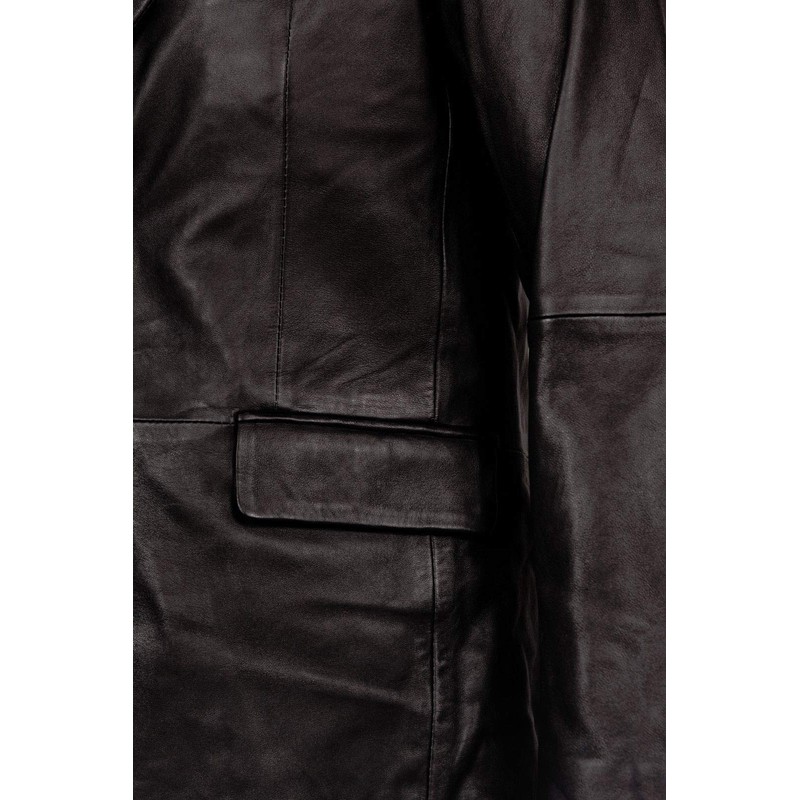 Men's Classic Tailored 2 Button Black Blazer Soft 100% Lamb