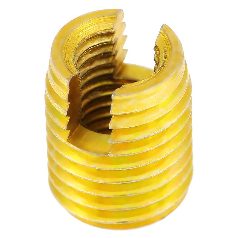 QANYEGN 10Pcs Self Tapping Threaded Insert, Brass Threaded Insert, 302