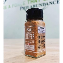 Saint Lucifer Spice Co. Salt-Free Habanero Blend, 2.3 ounce glass bottle, Made In The USA, Gluten Free, Sugar Free, Vegan, Vegetarian