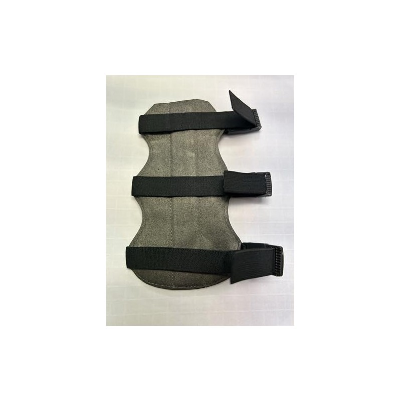 ASD Archery Arm Guard. Single, 3 strap. Grey. 18cm x
