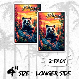 Wisconsin State Magnet 4 Inch 2-Pack Collectible Map America’s Dairyland – Strong Vinyl Decorative Travel Magnets for Fridge Locker Kitchen Office – Cute Fun Aesthetic Cool Durable Souvenir ID44999