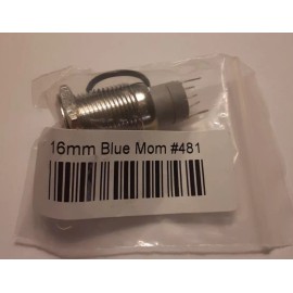 Unbranded Push Button Power Switch Stainless Steel w/BLUE LED Waterproof - 16mm Momentary