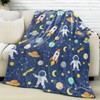 vnlvnl Space Blanket Lightweight Flannel Blankets Gifts for Adults with