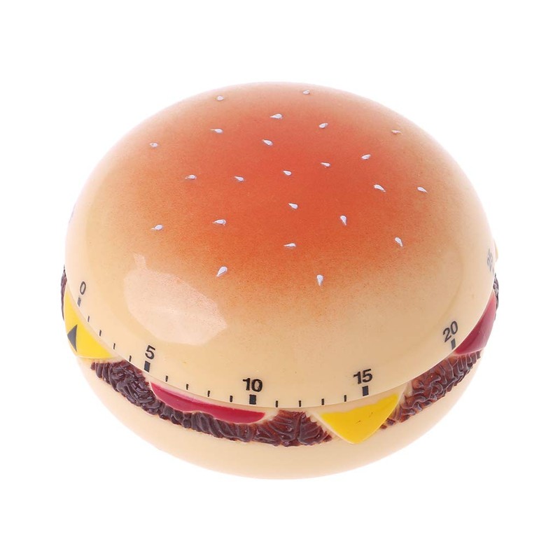 DIIOOMIEEU Hamburger 60 Mechanical Timer Countdown Alarm Kitchen Cooking Reminder