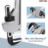 MAXPOWER 14-Inch Pipe Wrench, 40% Lighter Aluminum Plumbing Wrench, Heavy
