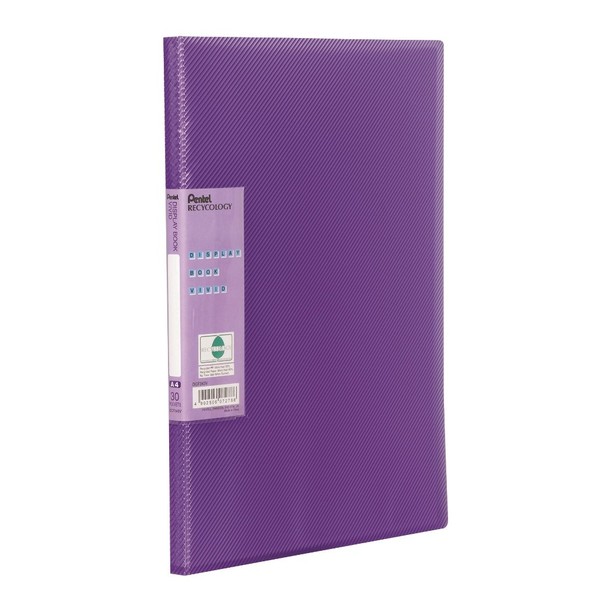 Pentel DCF343V - Recycology Display Book Vivid 30 Pockets A4