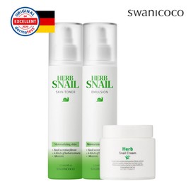Swanicoco (현대Hmall)스와니코코 허브 달팽이 스킨+로션+크림 SET (Swantec) Swanicoco Herb Snail Skin + Lotion + Cream SET