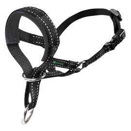Dog Head Halter with Reflective Safety Strap Stop Dog's Pulling, Dog Head Collar for Small Medium Large Dogs(M,Black)