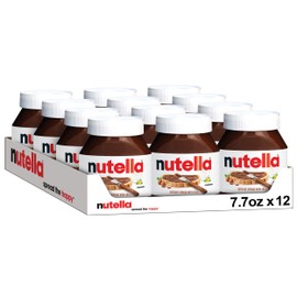 Nutella Hazelnut Spread with Cocoa for Breakfast, Bulk 12 Pack, 7.7 oz per Jar, Holiday Baking and Desserts