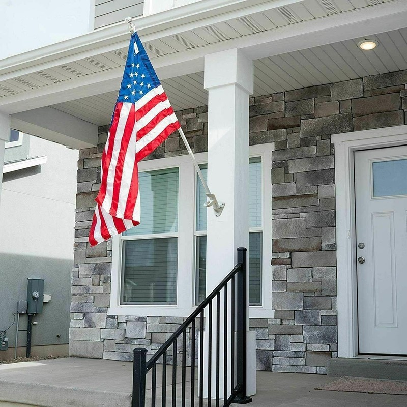 Tiardey 3 x Wall Mount, Adjustable Aluminium Flag Holder for