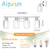Aipsun 4 Lights Bathroom Light Fixture Chrome Vanity Lights Up
