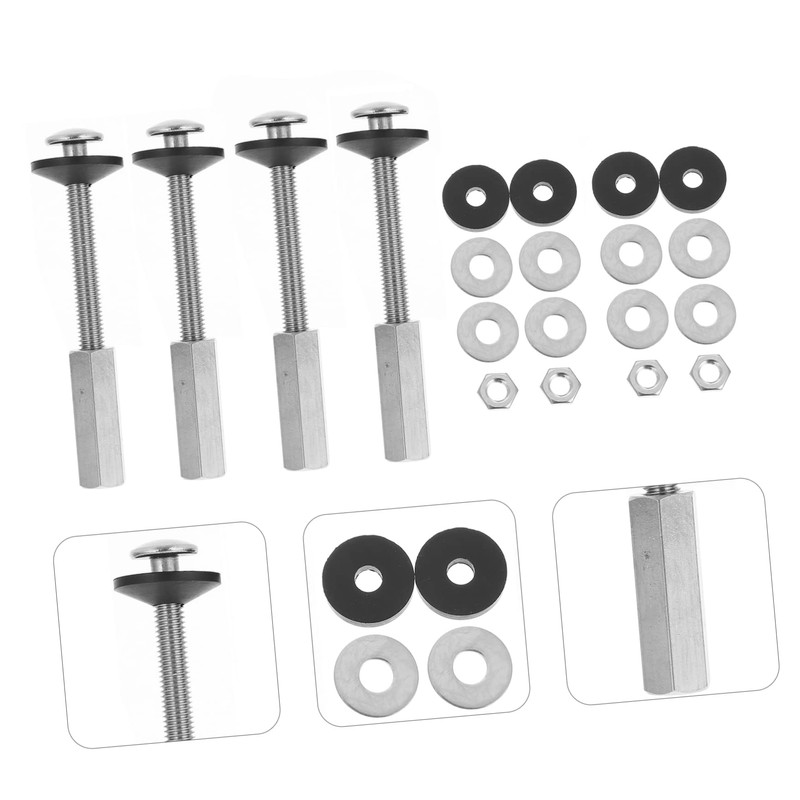 COHEALI 4pcs Toilet Tank Bolt Kit Durable Toilet Tank Screw