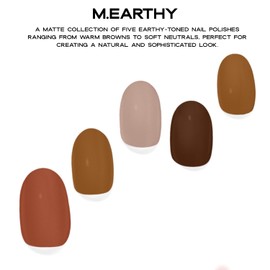 Adora Couture Semi Cured Gel Nail Strips Fall | 30pcs Earth Tone Matte Color Nail Wraps Kit for Women | Glaze Nail Strips | Fall Nail Art Gel Nail Stickers with UV Light Required (M.Earthy)